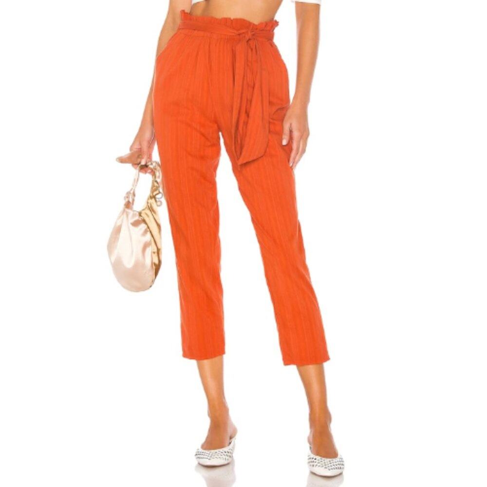 MAJORELLE Tristan Pant in Rust Orange NWT Size Small